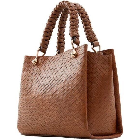 Women's Gloadithh Stylish Tote With Shoulder Strap Brown For Everyday Life Bag - Picture 2 of 6